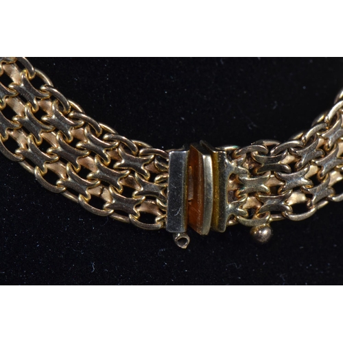 39 - 9ct gold mesh link necklace, inner circumference 410mm, 18.95 grams