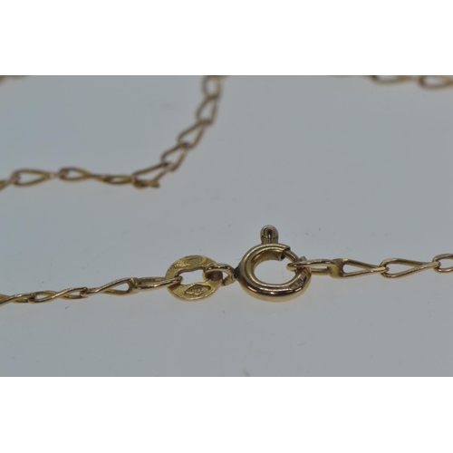 52 - 9ct gold neck chain, circumference 465mm, 2.43 grams