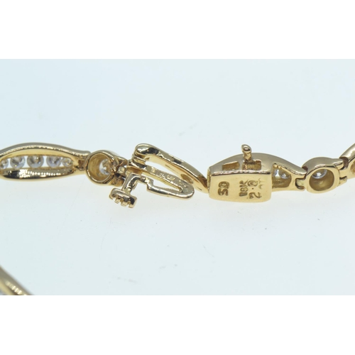 58 - 18ct gold & diamond bracelet, the brilliant-cut diamonds stated to weigh 2.00 carats, circumfere... 