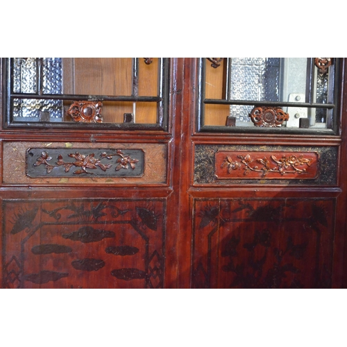 528 - An impressive Chinese carved hardwood marriage bed. Length 230cm x 224cm high x 170cm wide. Breaks d... 