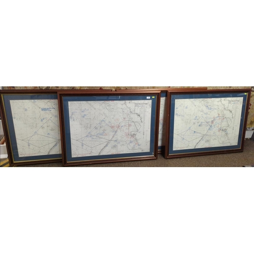 423 - Four Gulf War campaign maps dated Feb. 25th to 28th 1991, last 4 days of Desert Storm. scale 1:500,0... 