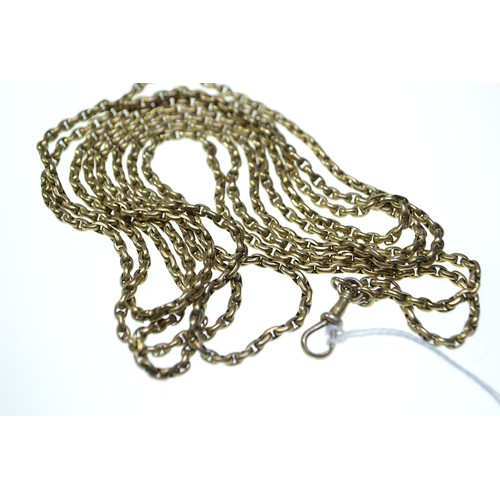 28A - Yellow metal doubled belcher chain, tests positive for 9ct gold, circumference approximately 770mm,&... 