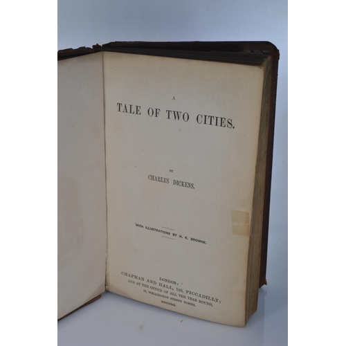 708 - Charles Dickens 'A Tale of Two Cities' with illustrations by H.K Browne, pub. Chapman & Hall, 18... 