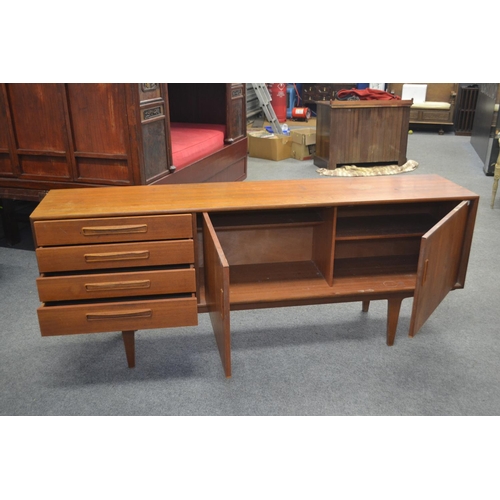 1016 - Mid century G-plan sideboard. 198cm x depth 43cm x height 79cm