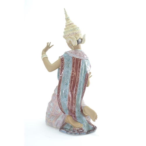 726 - Lladro figure of a Thai dancing girl by Vincente Martinez, model 2069, 43.5cm height, two digits mis... 