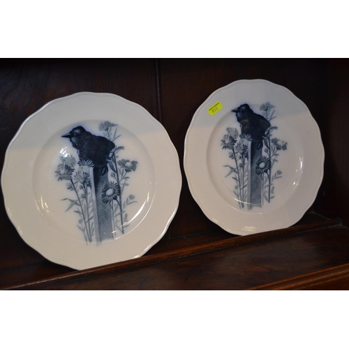 928 - Six Brown, Westhead & Moor Depouse Canova bird plates