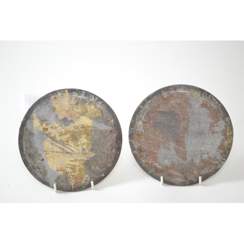 840 - Two cast metal roundels depicting Napolean as emperor & Napoleon and Josephine, marked 'And... 