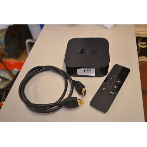 122 - Apple TV box with remote