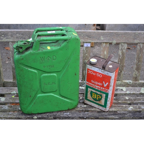 7 - Green jerry can & vintage BP can (AF)