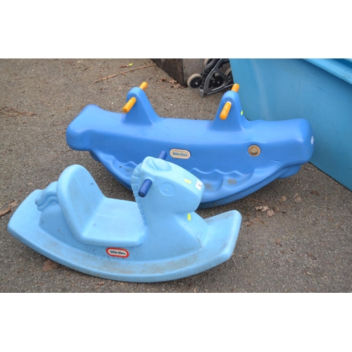 8 - 2x Little Tikes, rocking horse & see-saw