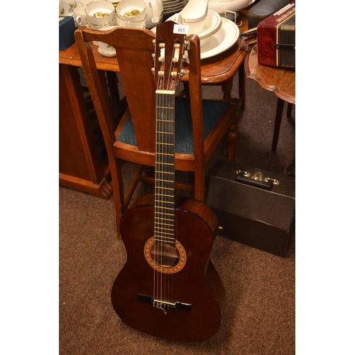 613 - Hokada Classical style guitar. Model no. 3158 with soft bag. 