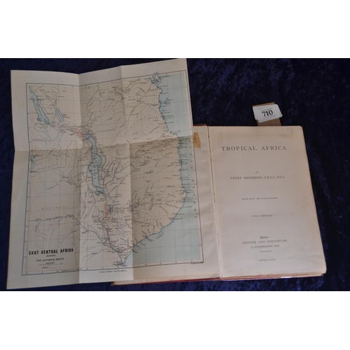 710 - Henry Drummond, 'Tropical Africa', published by Hodder And Stoughton, 1st edition 1888, with removab... 