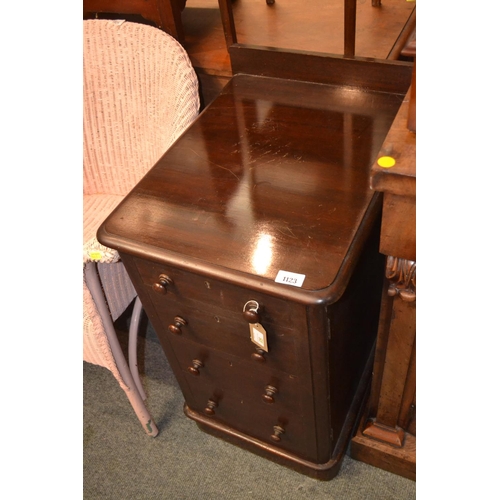 1123 - Mahogany pot cupboard with faux drawer front. 43cm x 54cm x 72cm