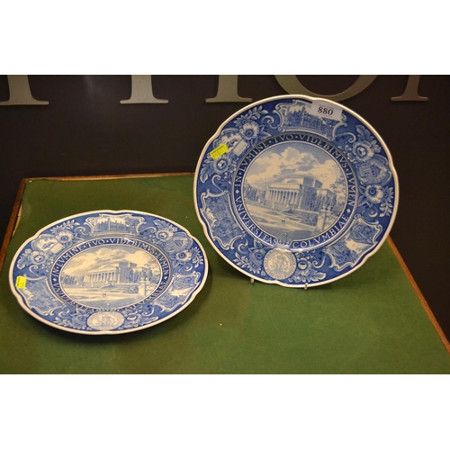 880 - Two 1930s Columbia plates by Wedgwood