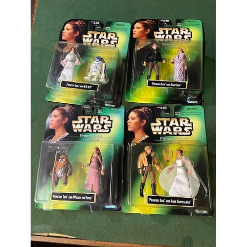 589 - Four Star wars Princess Leia collection models.