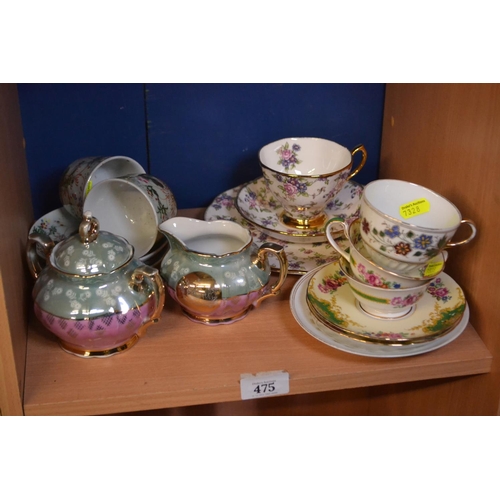 213 - Collection of tea cups & saucers inc. Meissen, Royal Albert etc.