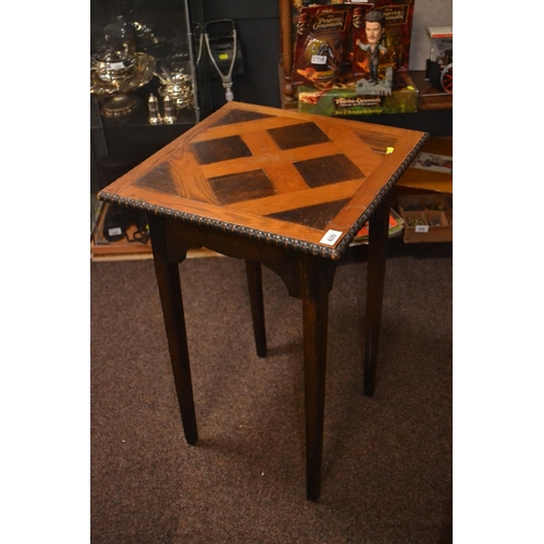 311 - Occasional square table with unusual design to top 45.5 x 45.5 x 71cm