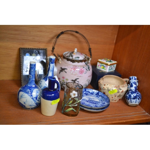 206 - Collection of ceramics and collectables including Oriental plates and vases.