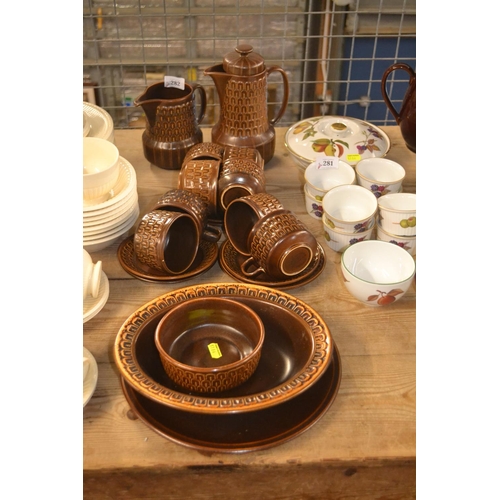 282 - Wedgwood Pennine part set, including coffee pot, jug, 8 mugs, 6 saucers & other pieces.