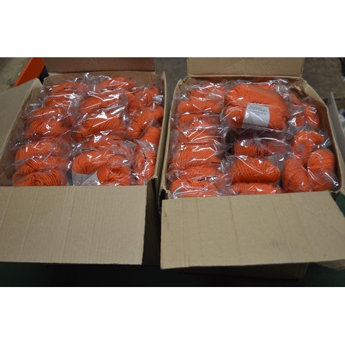 31 - 2 boxes of 50x 25g double knit Orange yarn