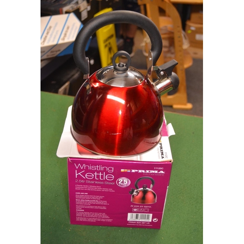 81 - Stainless steel whistling kettle by Prima