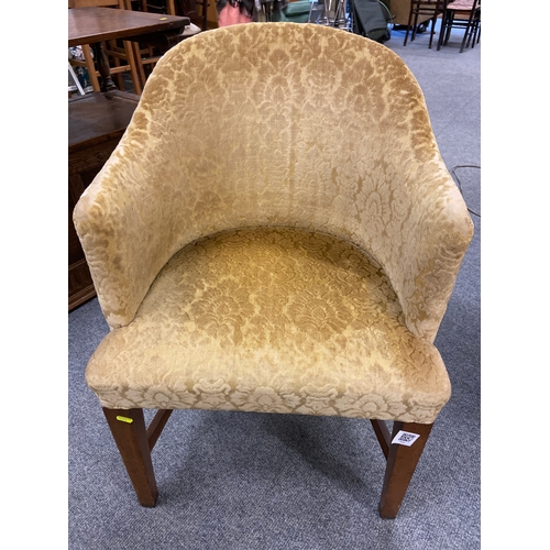 595 - Plush lounge/bedroom chair with original upholstery. Said to have been used aboard a Royal vessel! W... 