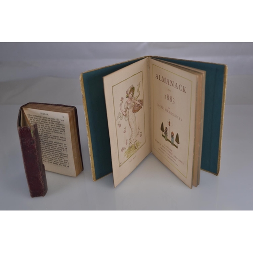 412 - Kate Greenaway 1883 Almanac & 1830 leather bound finger book of Isiah