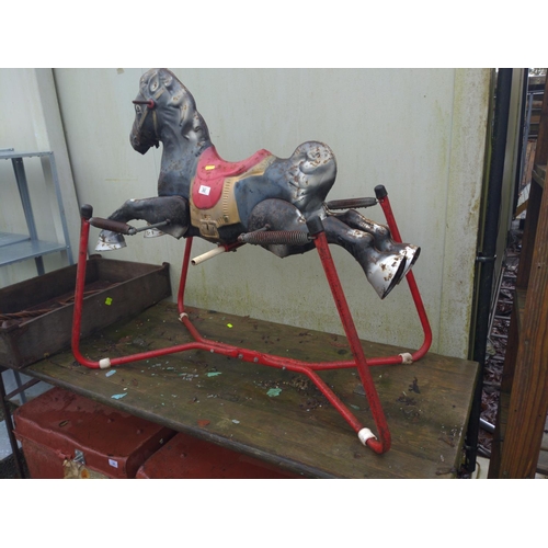 30 - Vintage sprung rocking horse