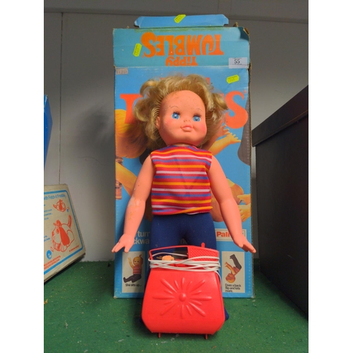 55 - 1970's Tippy Tumbles toy with original box. 