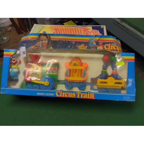 56 - Various vintage toys: Fetch-it Freddie, Up Against Time, Circus Train & Curse of the Cobras. All... 