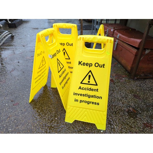 49 - 4x 'Accident investigation in progress' floor standing signs