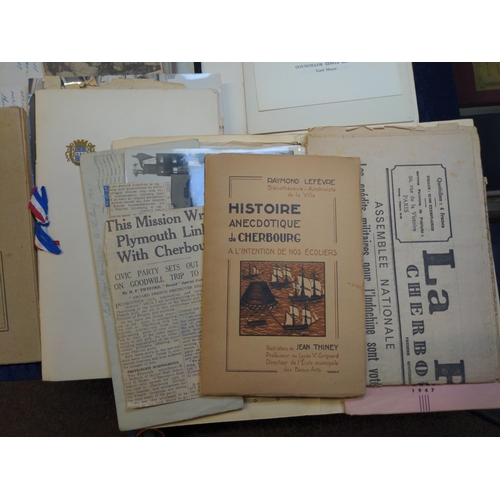 352 - Collection of ephemera, mostly relating to Cherbourg