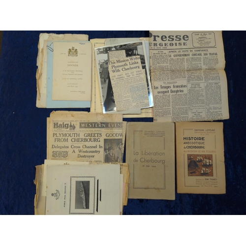 352 - Collection of ephemera, mostly relating to Cherbourg