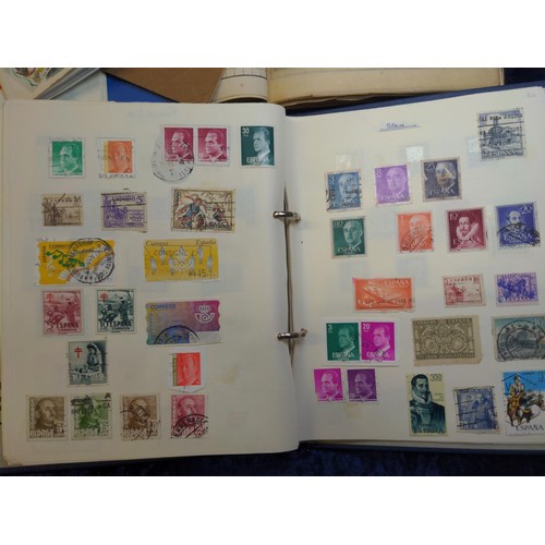 355 - British & world stamps including three albums, loose, & books, together with a meerschaum pi... 