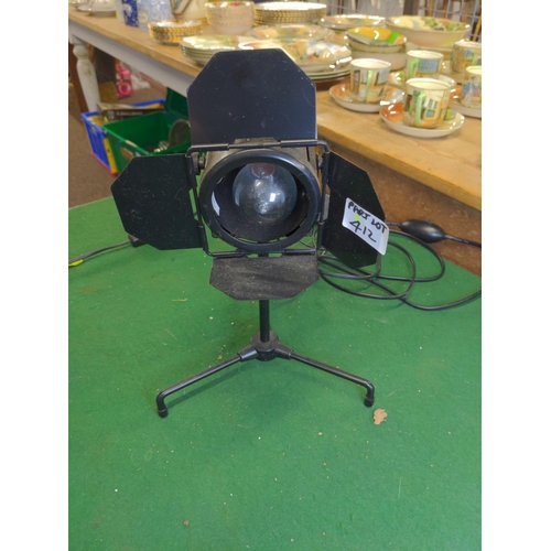 480 - Two novelty lamps, modelled as a camera & a spotlight respectively, ceramic camera light 31cm hi... 