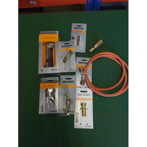 66 - Sievert jewellers torch kit, comprised of tube, multiple heads & accessories. All brand new &... 