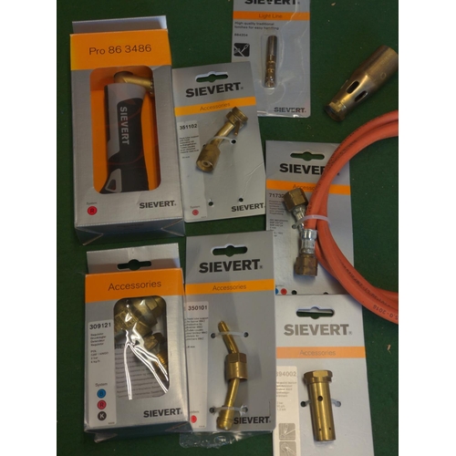 66 - Sievert jewellers torch kit, comprised of tube, multiple heads & accessories. All brand new &... 