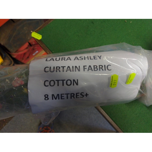 79 - Laura Ashley cotton curtain fabric 8m+