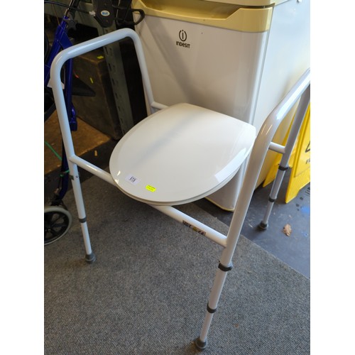 147 - NRS toilet seat frame. W54 D 40 H 76 CM ADJUSTABLE Height.