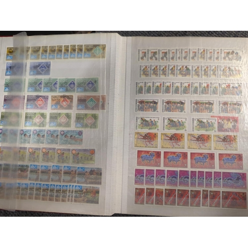 586 - Well filled stock book of world stamps inc. used and unused