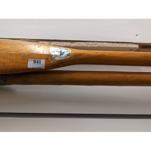 641 - Pair of decorative wooden oars. L2m approx.