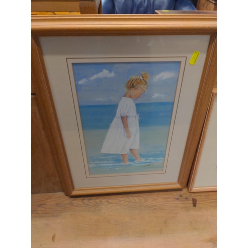 257 - Artworks depicting children at the seaside inc. four signed limited edition prints by Lucelle Raad t... 