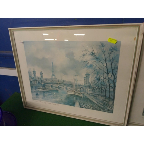 266 - Two prints of French scenes. 45cm x 36cm