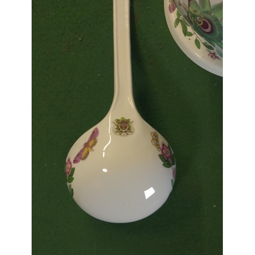 303 - Portmeirion large soup vessel with ladle . H 31 cm