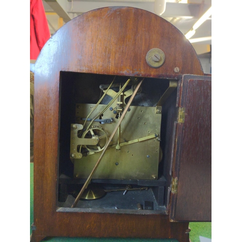327 - J.Ritchie and Sons Edinburgh Mantle clock has pendulum plus instructions. H 33 D 17 W24 cm