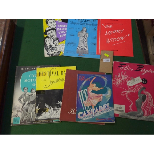 346 - Collection of 1950's show catalogues / programmes. Various genre. 