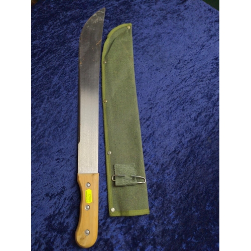 358 - Machete with sheath, overall length 59cm