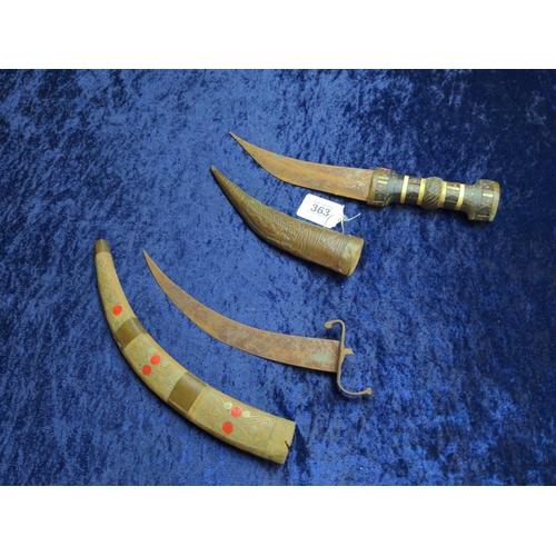 363 - Two middle eastern daggers, AF