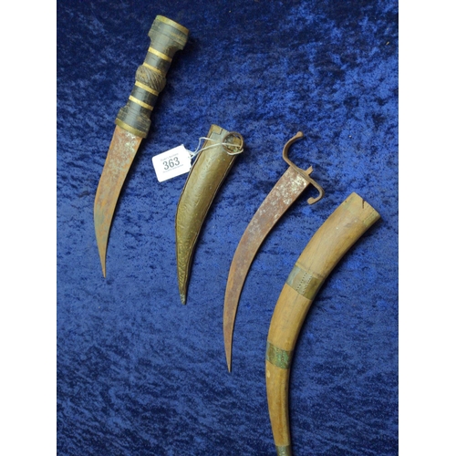 363 - Two middle eastern daggers, AF