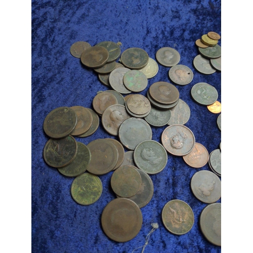 368 - Two tins of mostly British coins, including Georgian, gross weight including tins 1.29kg